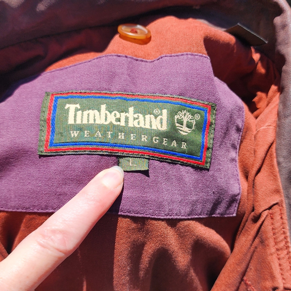 Timberland Utility/ Barn Jacket Leather Collar - image 3